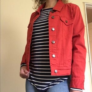 Appleseed’s Petite Medium Red Denim Jacket